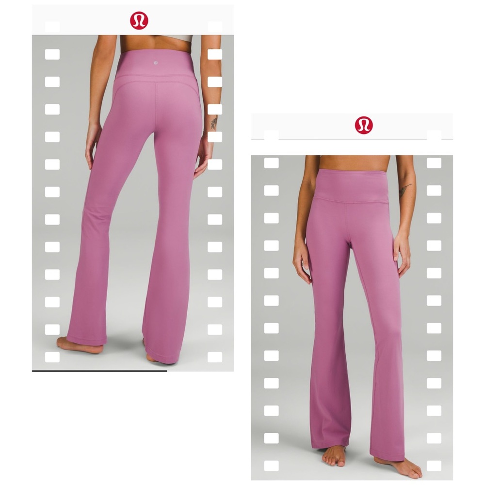 Lululemon Groove Super-High-Rise Flared Pant Nulu Velvet Dust size 6 NWT